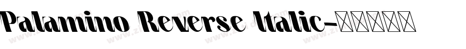 Palamino Reverse Italic字体转换